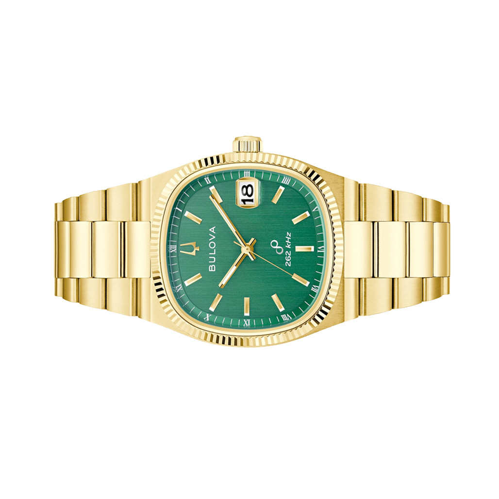 Bulova Super Seville Gold-Tone With Green Dial #97B237