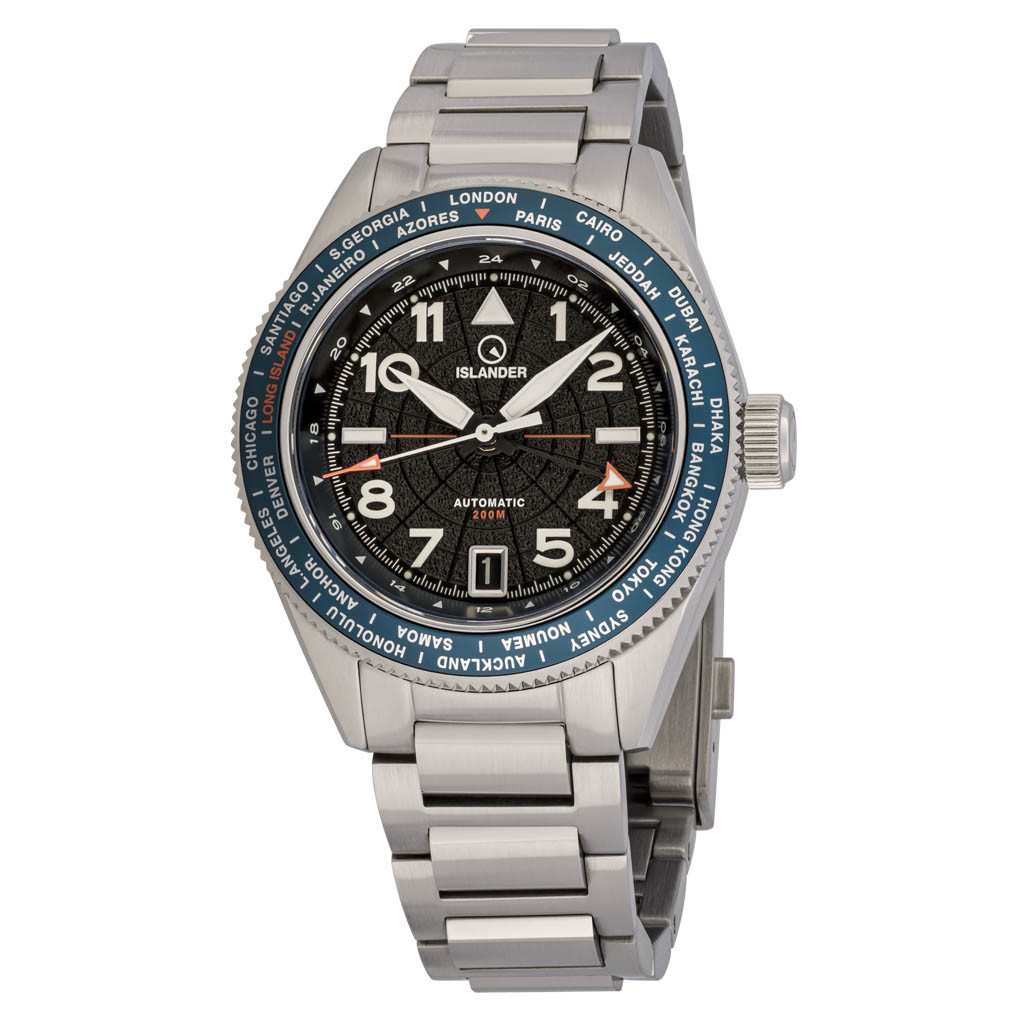 Islander Calabro GMT World Time Automatic Watch with Anthracite