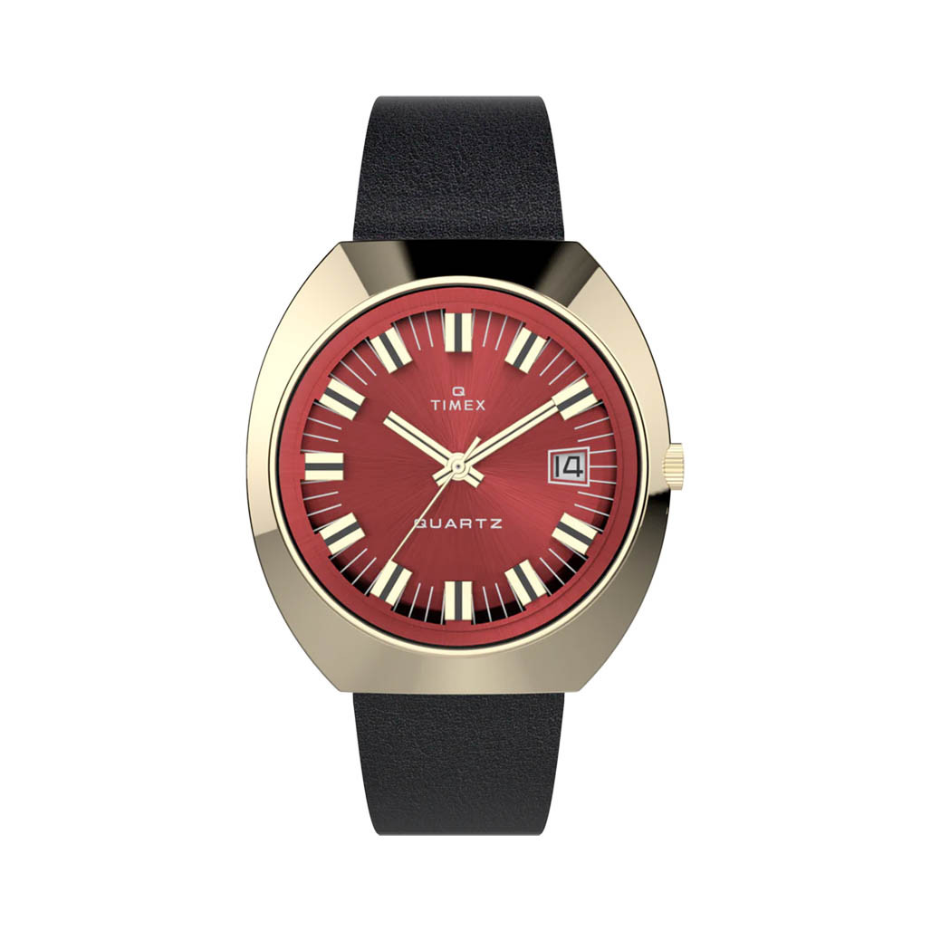 Timex Q Timex 1972 Reissue 43x39mm Leather Strap #TW2V25400