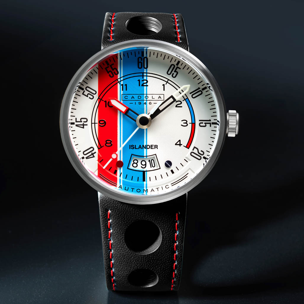 Cadola x Islander RPM Automatic Watch with Red White and Blue Dial