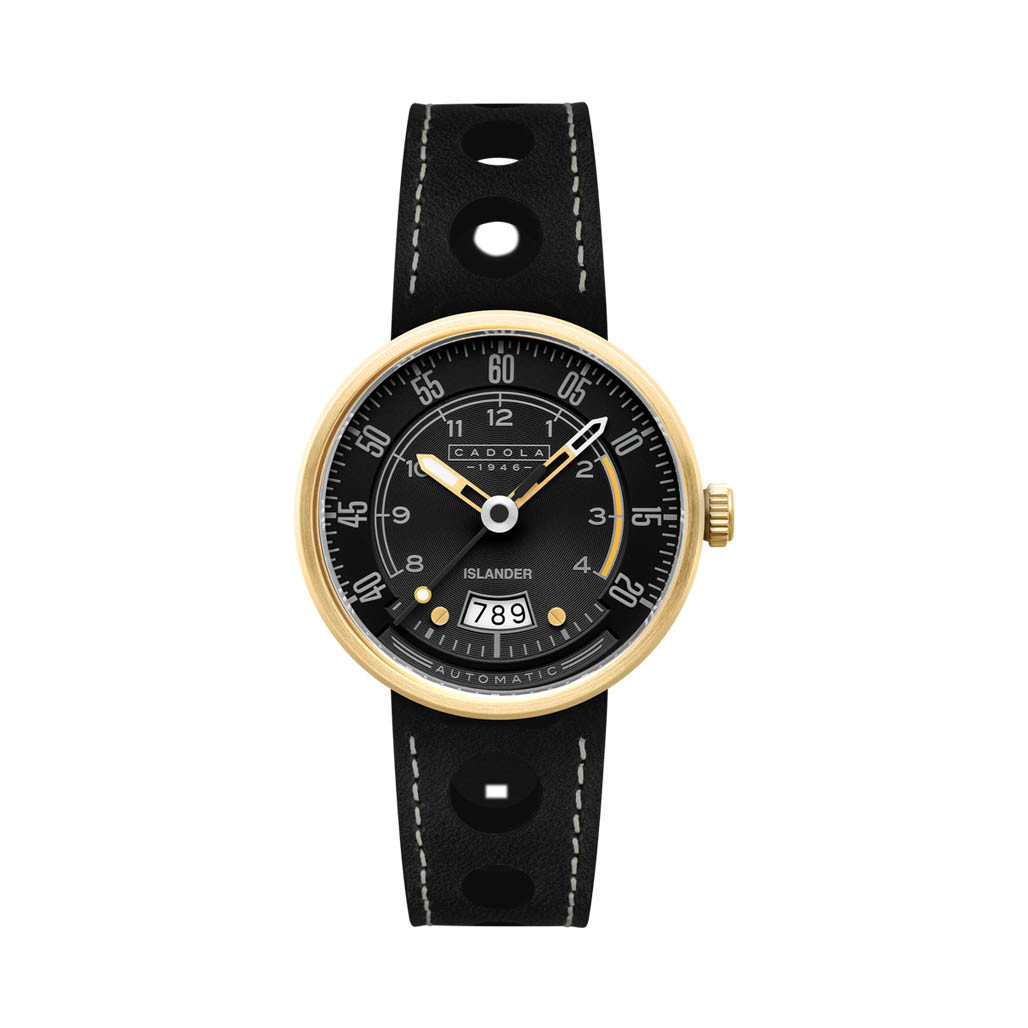 ARS10 ヴォルカニックデビル ヘルフレイム ネオダイダロス WCS レリーフ Cadola x Islander RPM Automatic Watch in Black and Gold #CD-1055-LIW09