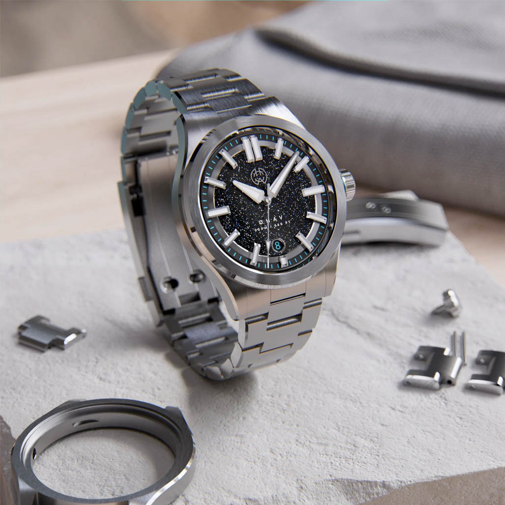 Henry Archer Øhav Ad Asta Aventurine Watch #HAC-OHV-AAA-3LI