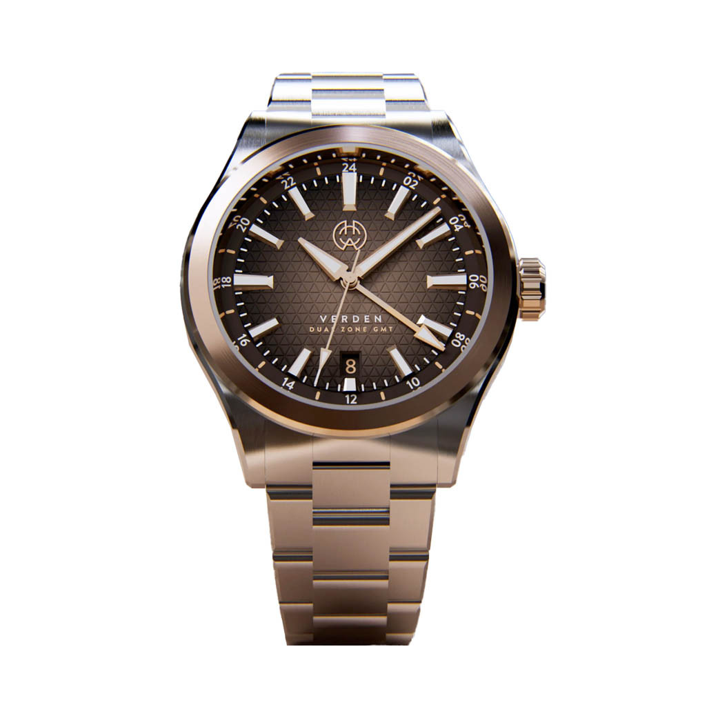 Henry Archer Verden GMT Sienna Watch #HAC-VER-SIE-3LI