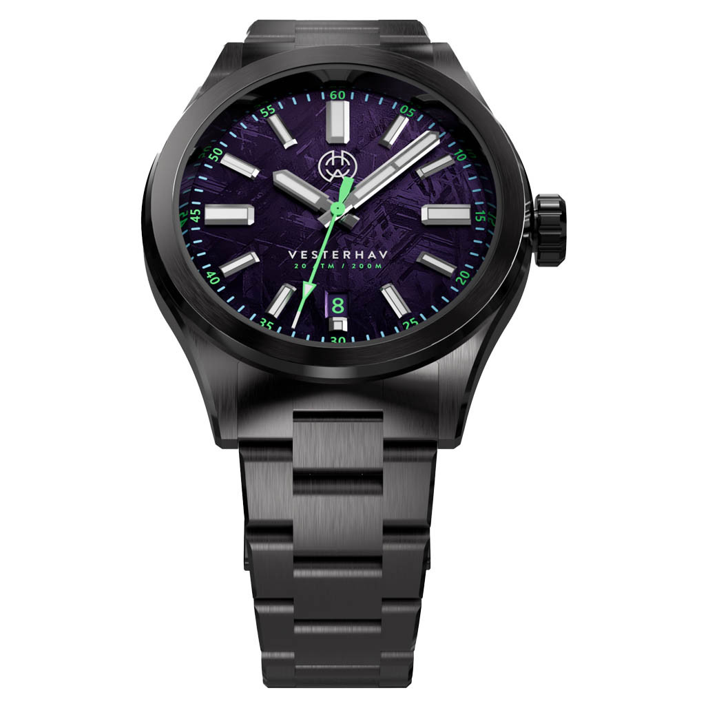 Henry Archer Vesterhav Meteorite Fusion Purple DLC Watch #HAC-VES