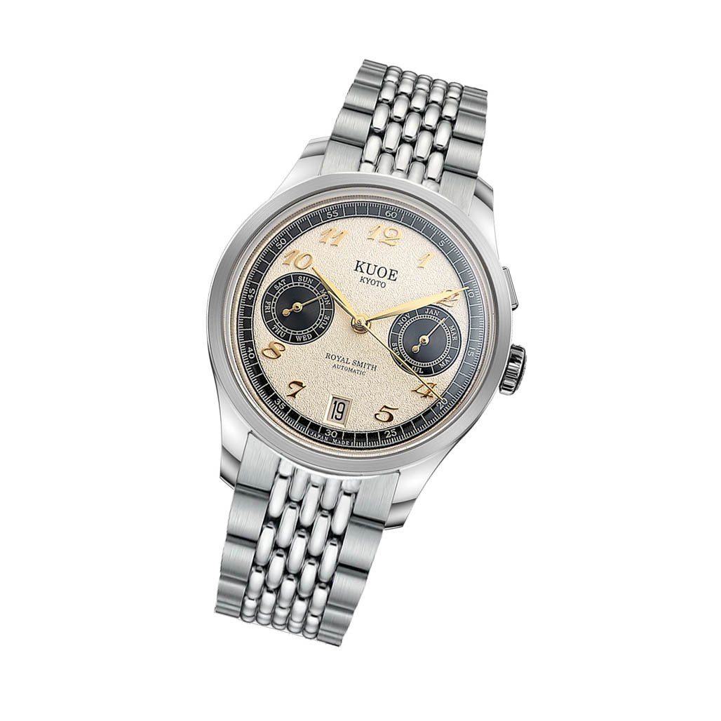 KUOE Royal Smith 90-0010 Grainy Panda Dial Watch #RS90010-PA