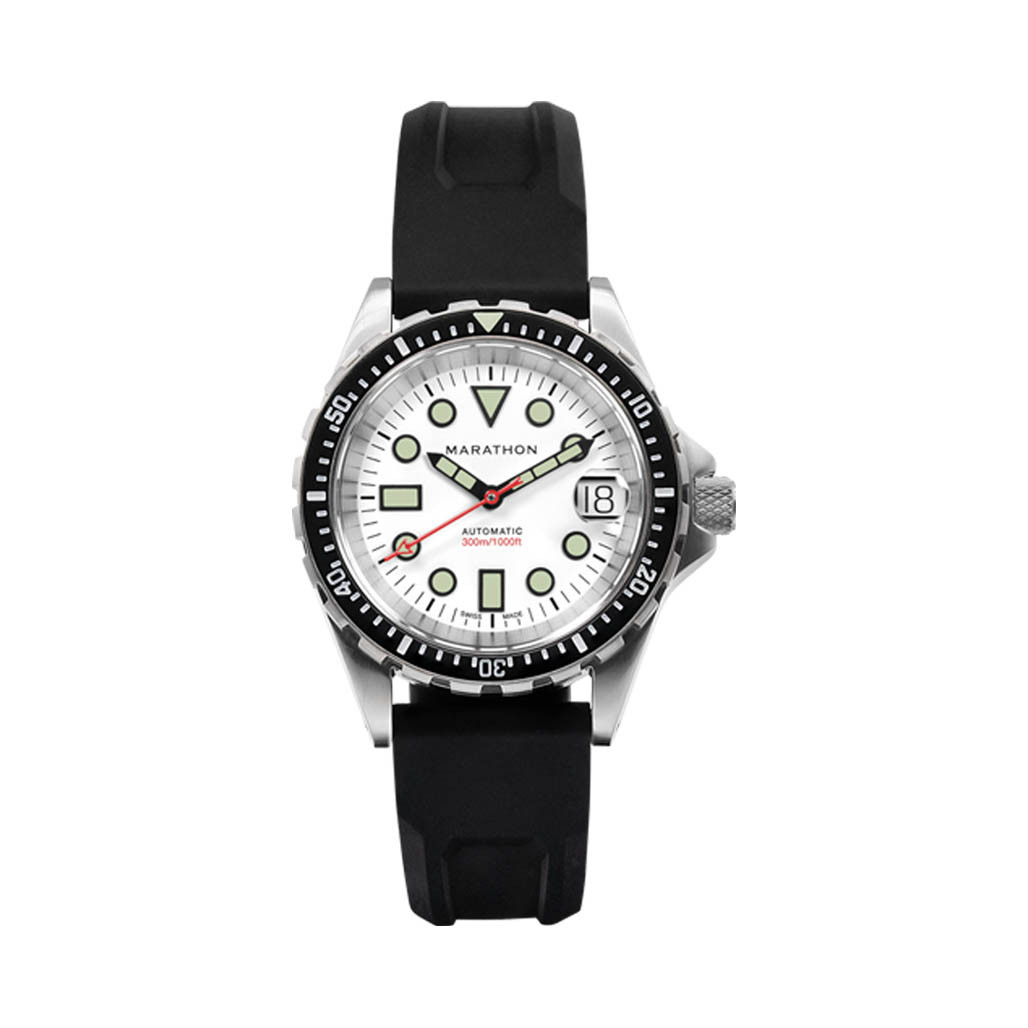 Marathon 36mm Automatic OSAR-D with Arctic Dial and Rubber Strap
