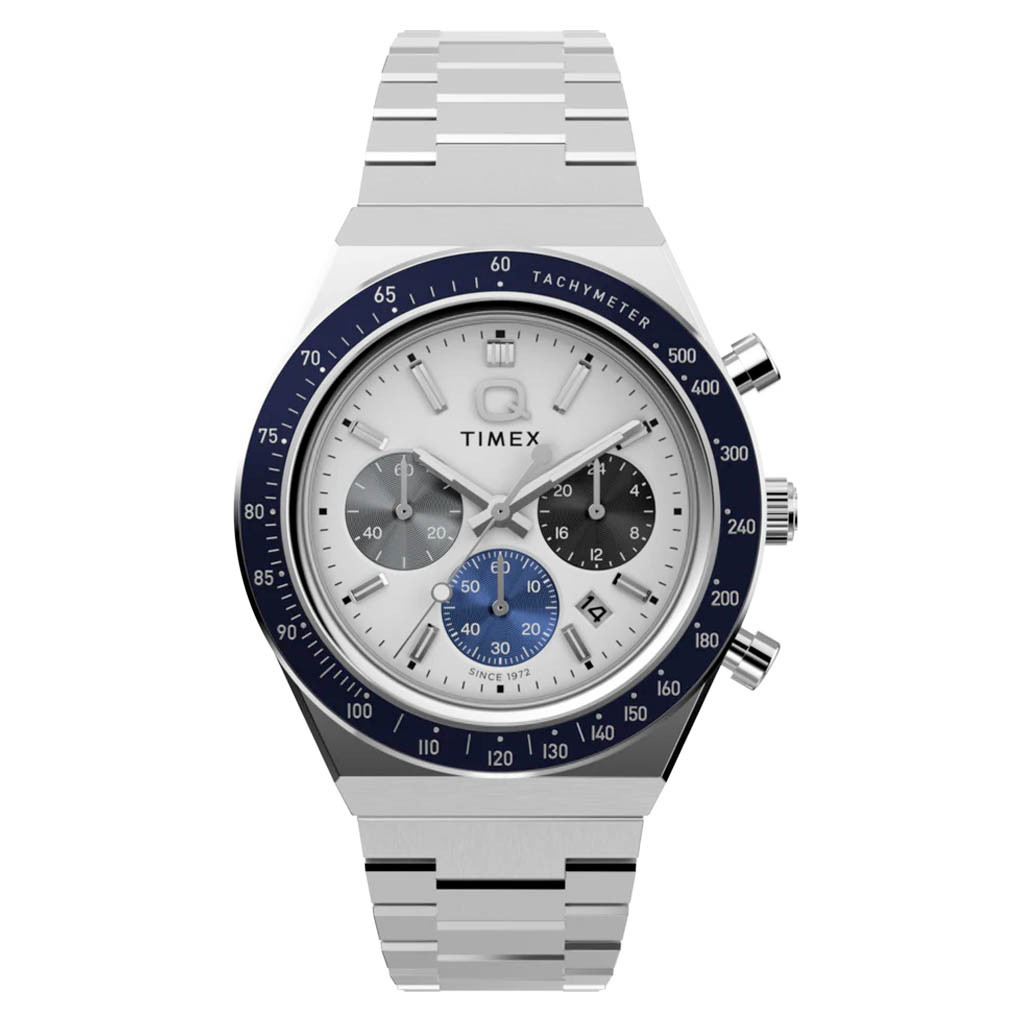 TW２４３ M6 Timex® Q Chronograph 40mm Stainless Steel Bracelet Watch #TW2Y36200
