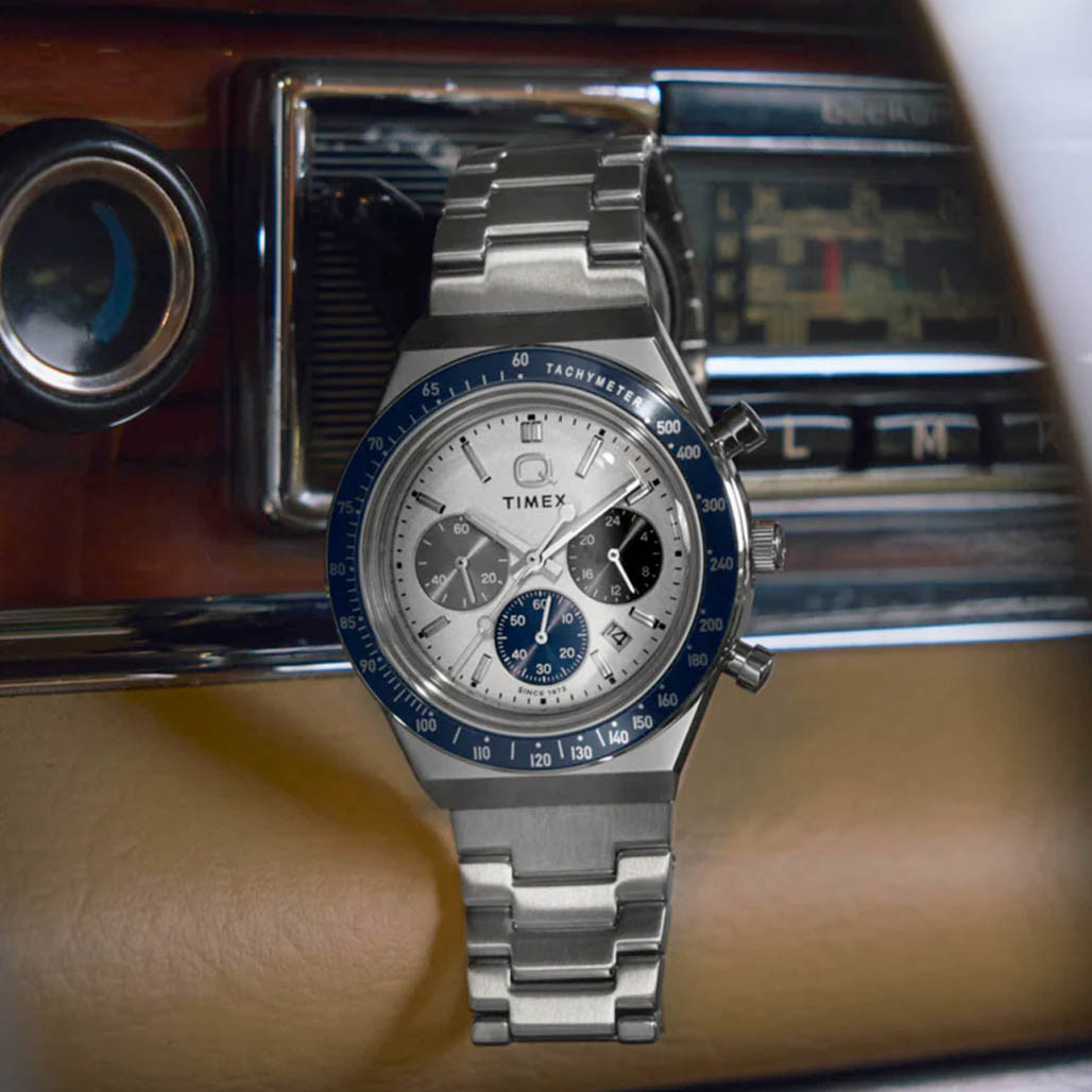 Timex® Q Chronograph 40mm Stainless Steel Bracelet Watch #TW2Y36200