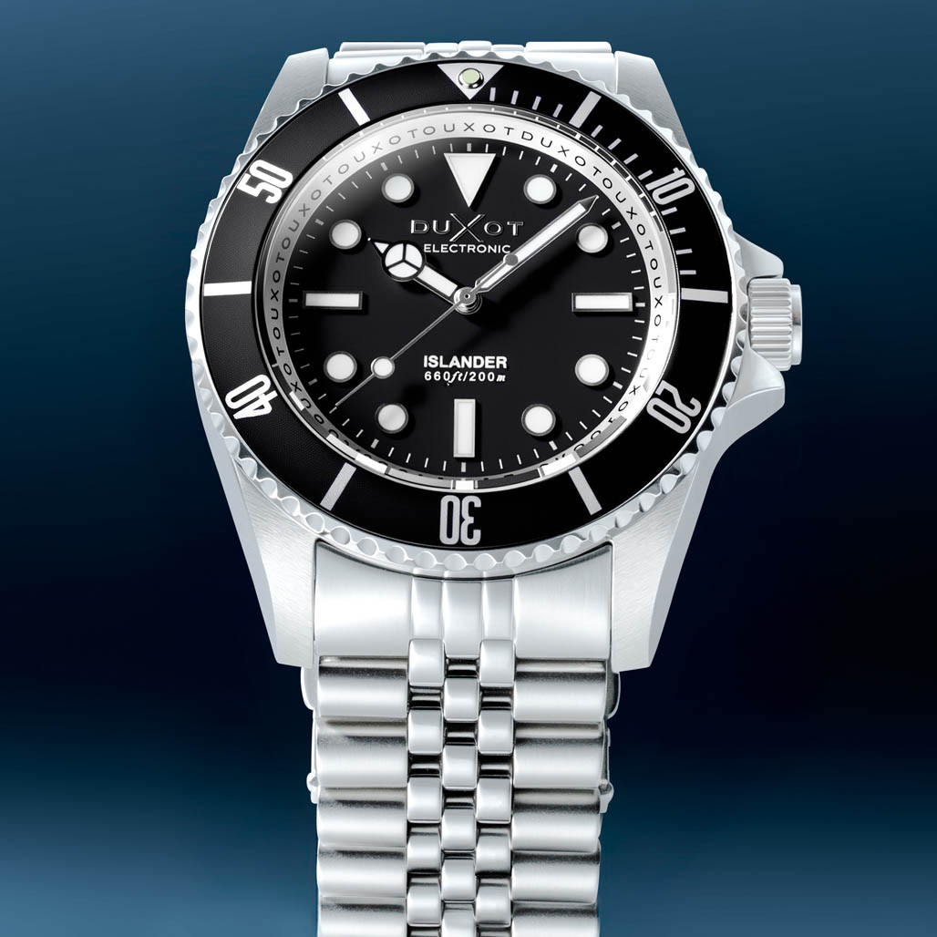 Duxot x Islander Atlantica Electronic Dive Watch with Black Dial
