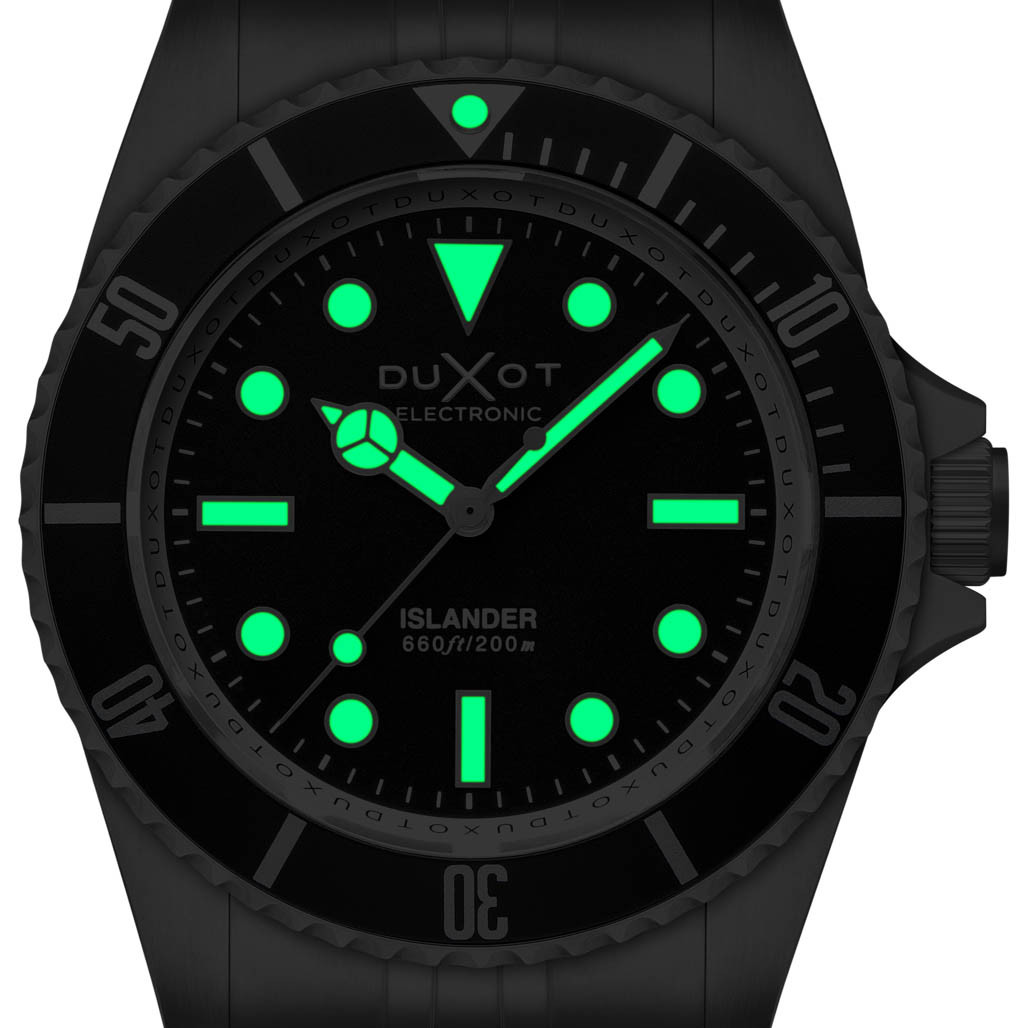 Duxot x Islander Atlantica Electronic Dive Watch with Black Dial