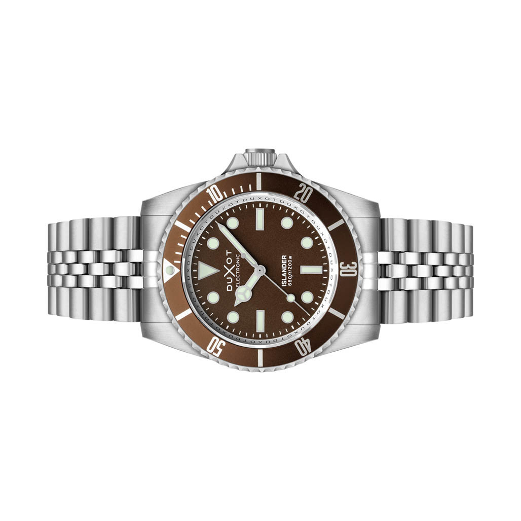 Duxot x Islander Atlantica Electronic Dive Watch with Brown Dial