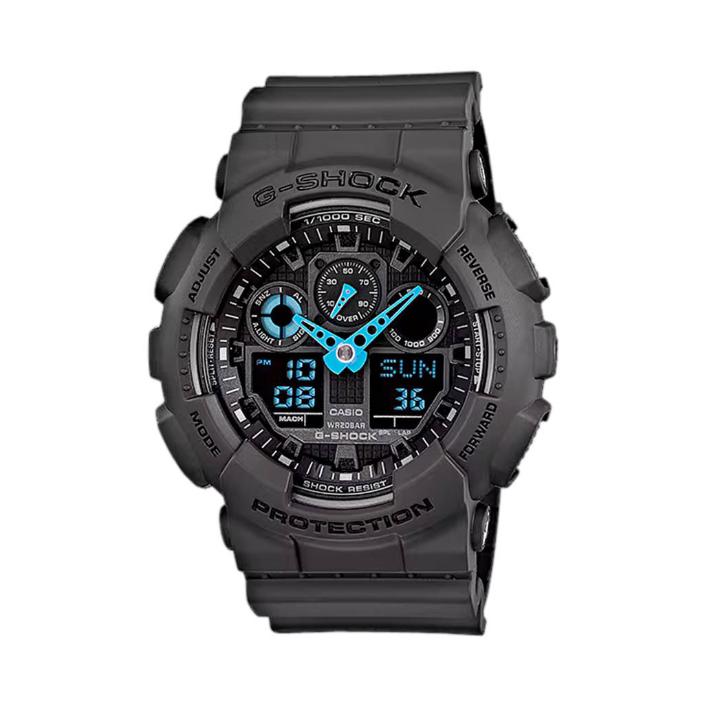 Casio G-Shock GA-100 Series in Black and Blue #GA100C-8A