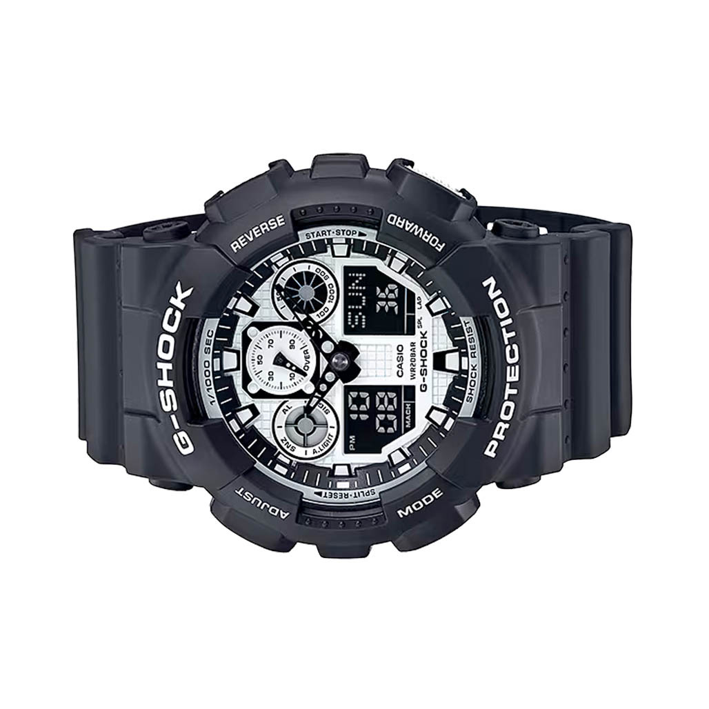 Casio G-Shock GA-100 Series in Black and White #GA100BW-1A