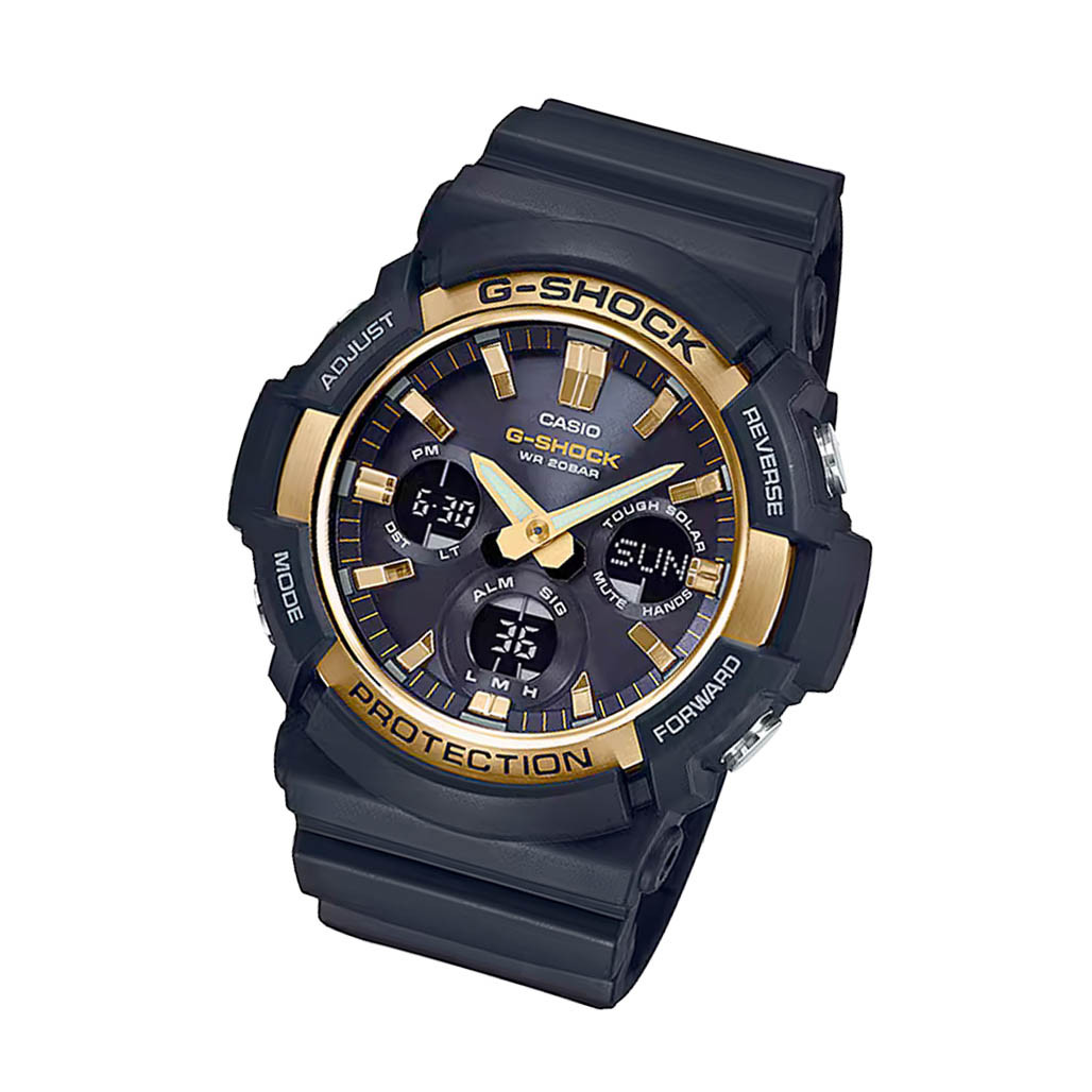 Casio G-Shock GAS-100 Series in Black and Gold #GAS100G-1A