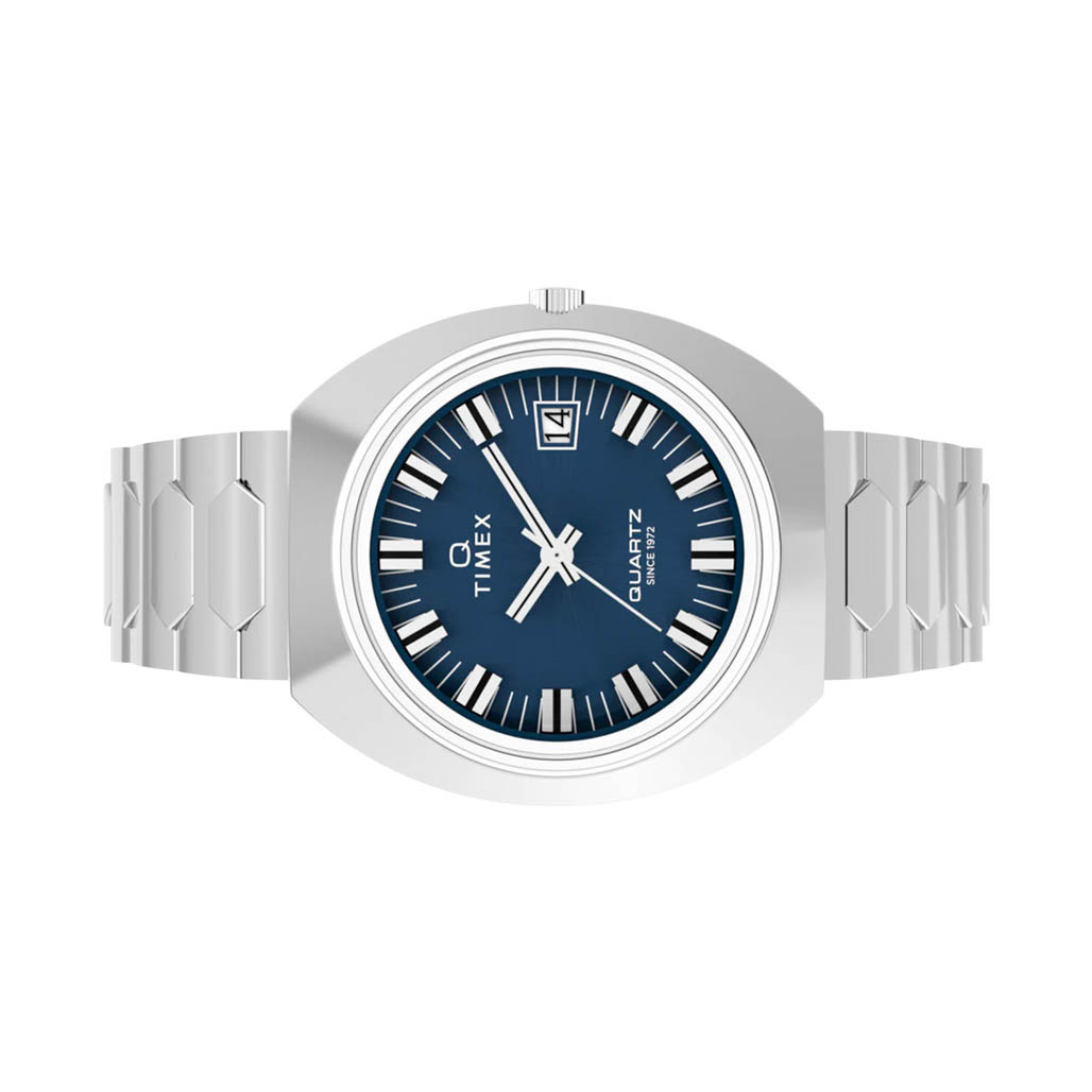 時計 TIMEX Q Q Timex® 1972 Time Machine Reissue 39mm Stainless Steel Bracelet