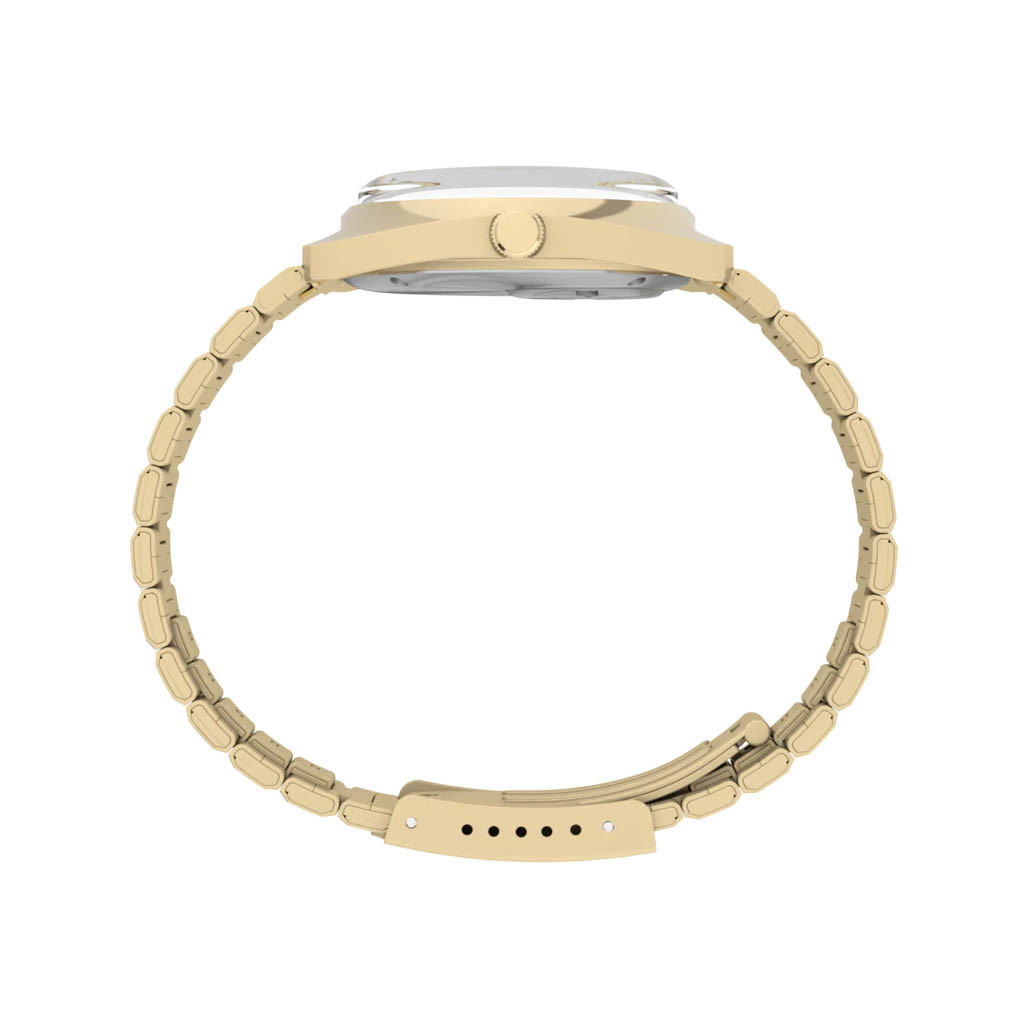 Timex® Q 1975 Enigma 37mm Stainless Steel Bracelet Watch #TW2Y34400