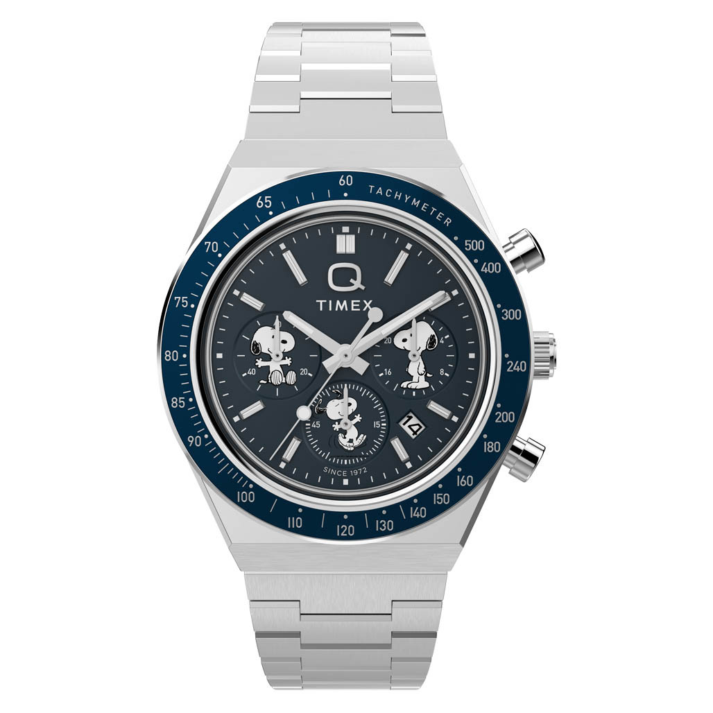Timex x Peanuts® Q Timex® Chronograph 40mm Stainless Steel