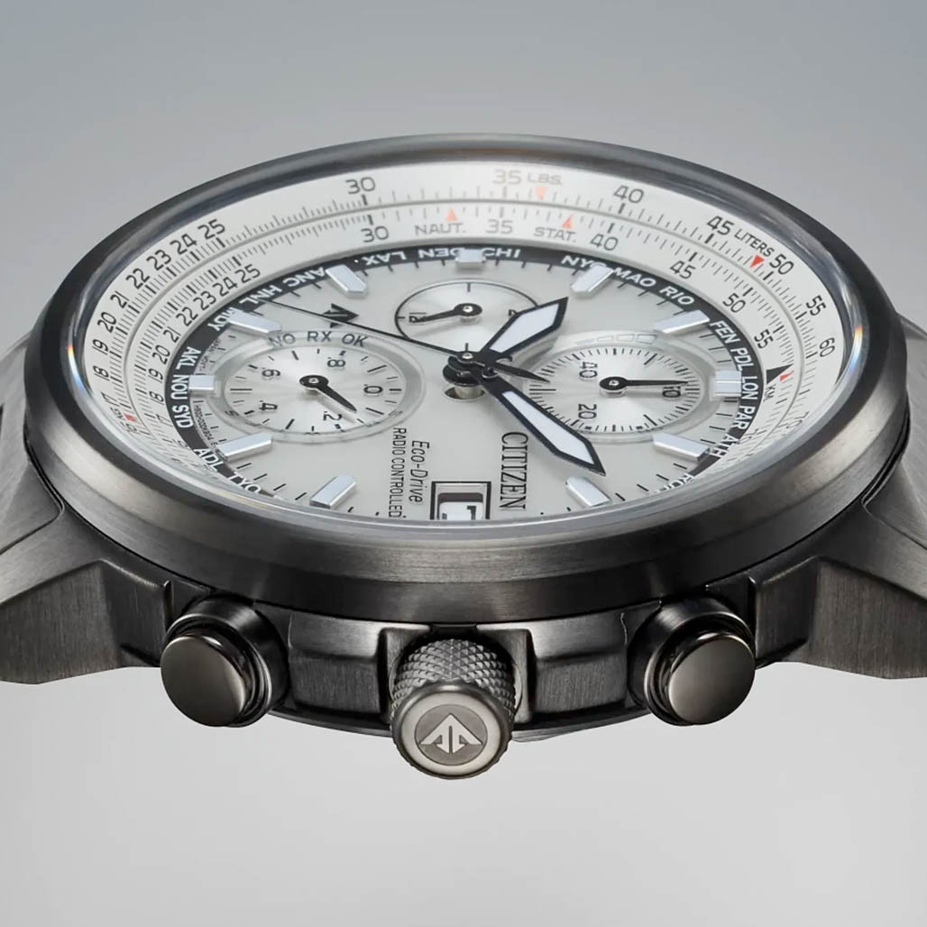 Citzen Eco-Drive Promaster Navihawk A-T Silver Dial Watch #AT8304-57A