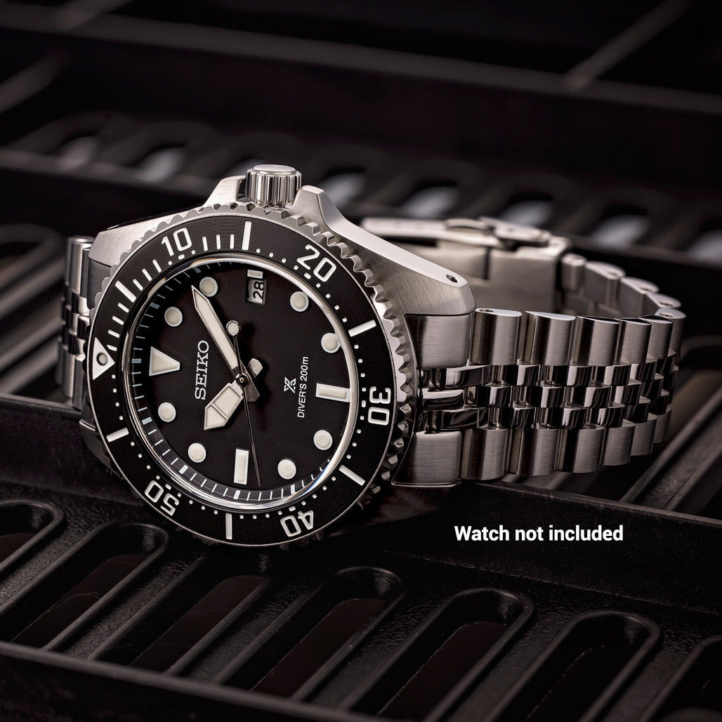 Islander 20mm Brushed and Polished Solid-Link Bracelet for Seiko