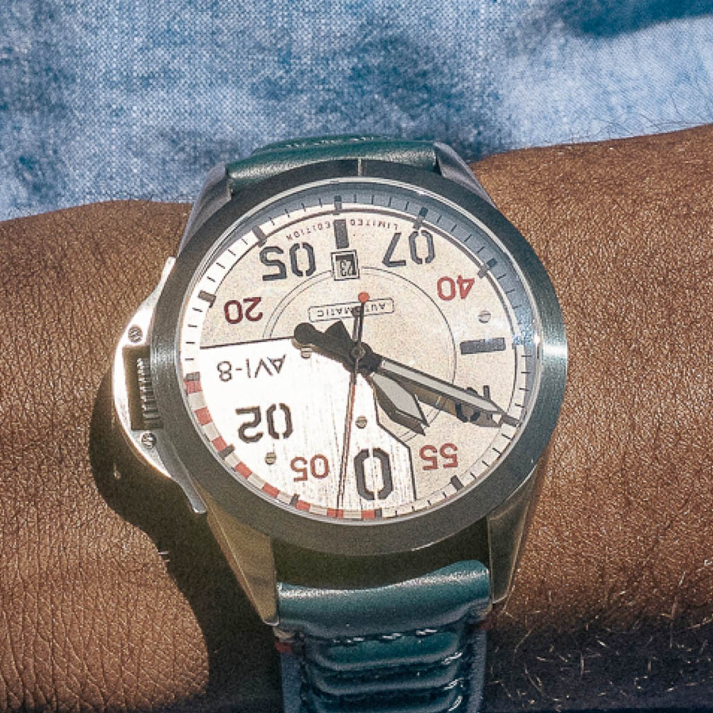 AVI-8 P-51 Mustang 85th Anniversary Steel Ascent Watch #AV-4146-01