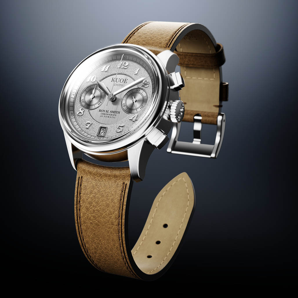 KUOE ROYAL SMITH 90-012 Automatic Chronograph with Silver Dial