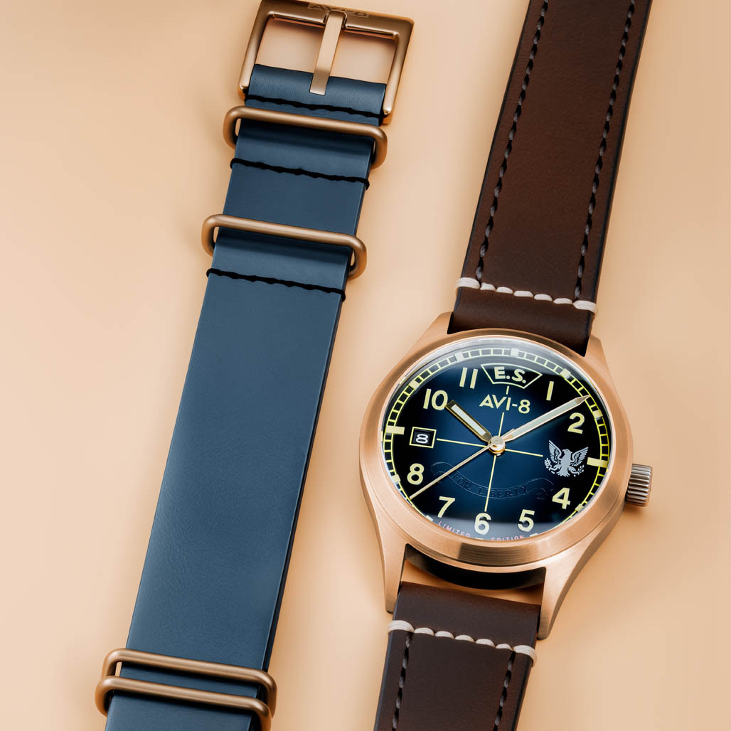AVI-8 Flyboy Eagle Squadron Bronze LE Southend Watch #AV-4145-02