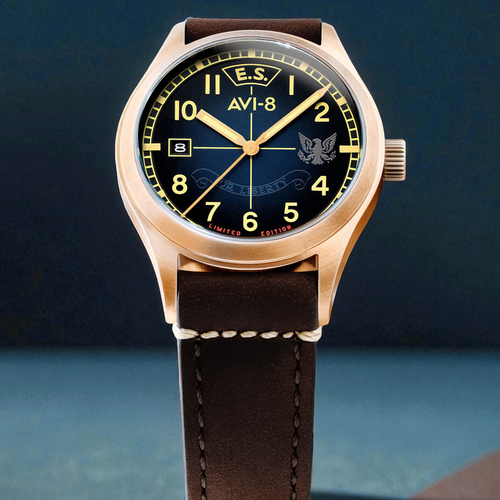 AVI-8 Flyboy Eagle Squadron Bronze LE Southend Watch #AV-4145-02