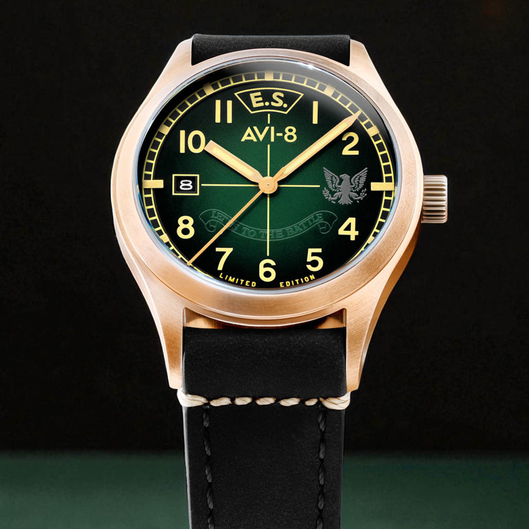 AVI-8 Flyboy Eagle Squadron Bronze Coltishall Watch #AV-4145-03