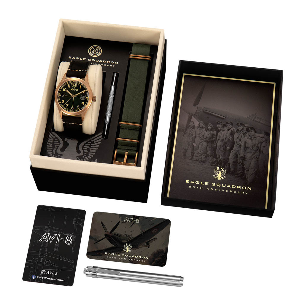 AVI-8 Flyboy Eagle Squadron Bronze Coltishall Watch #AV-4145-03