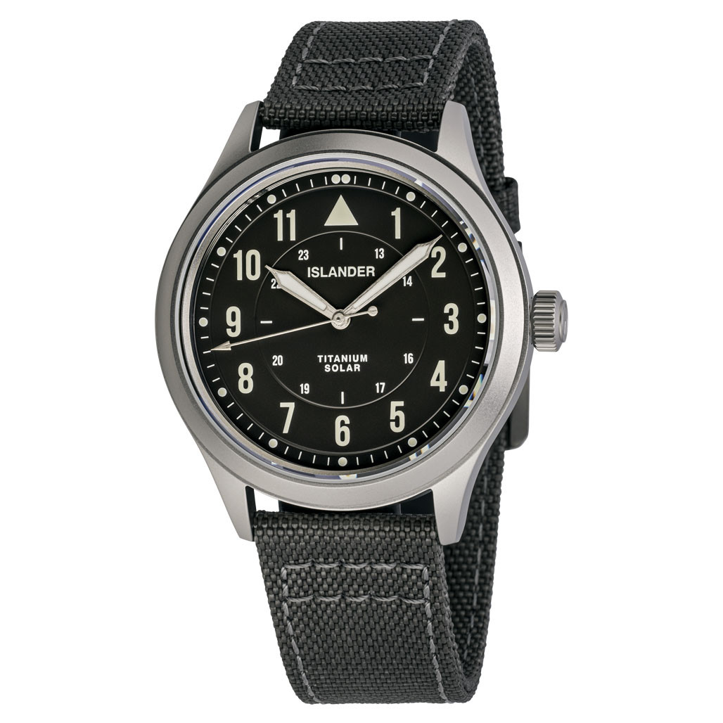 Islander Babylon HV1000 Titanium Solar Field Watch with Charcoal