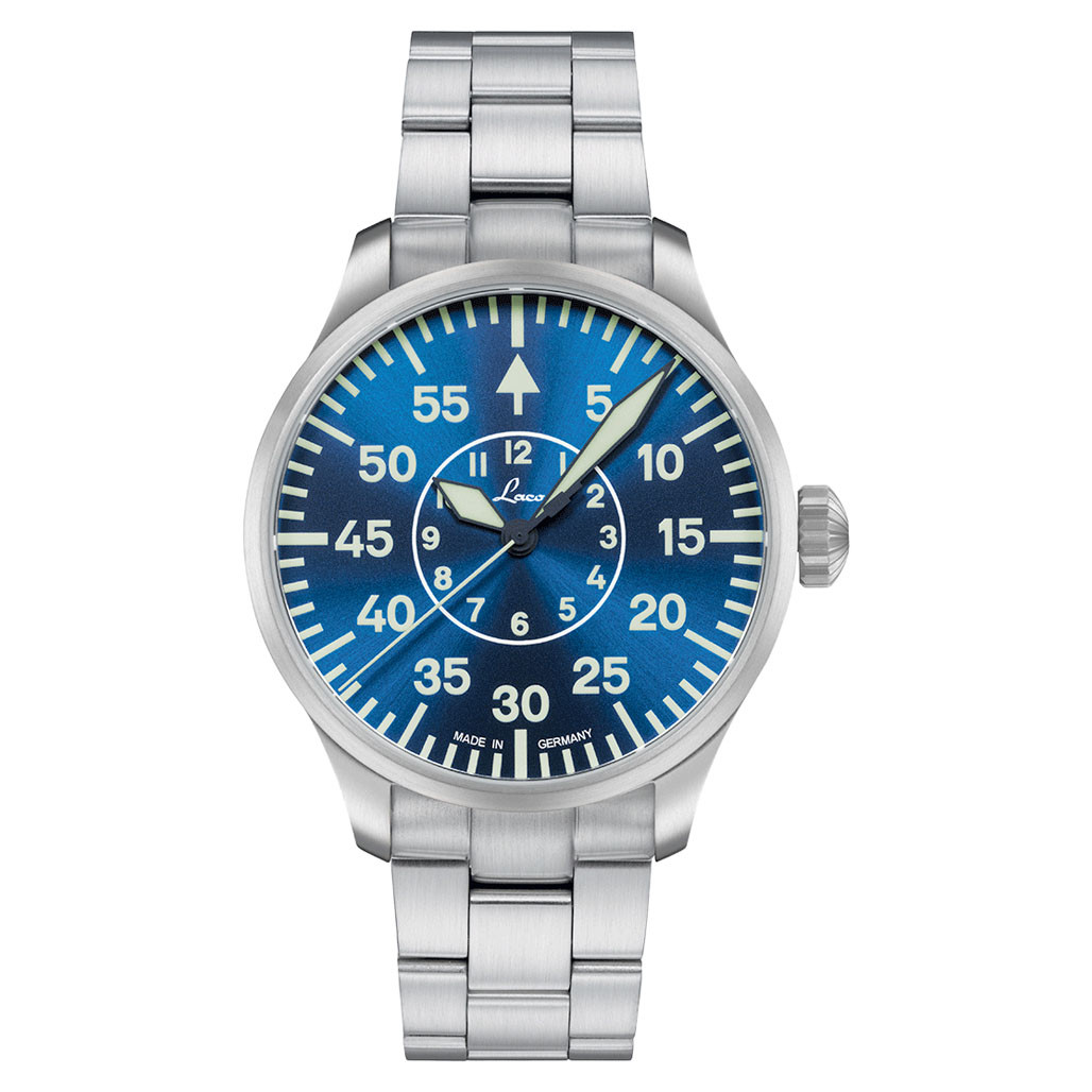 Laco 42mm Aachen Blaue Stunde Automatic Pilot Watch on Bracelet