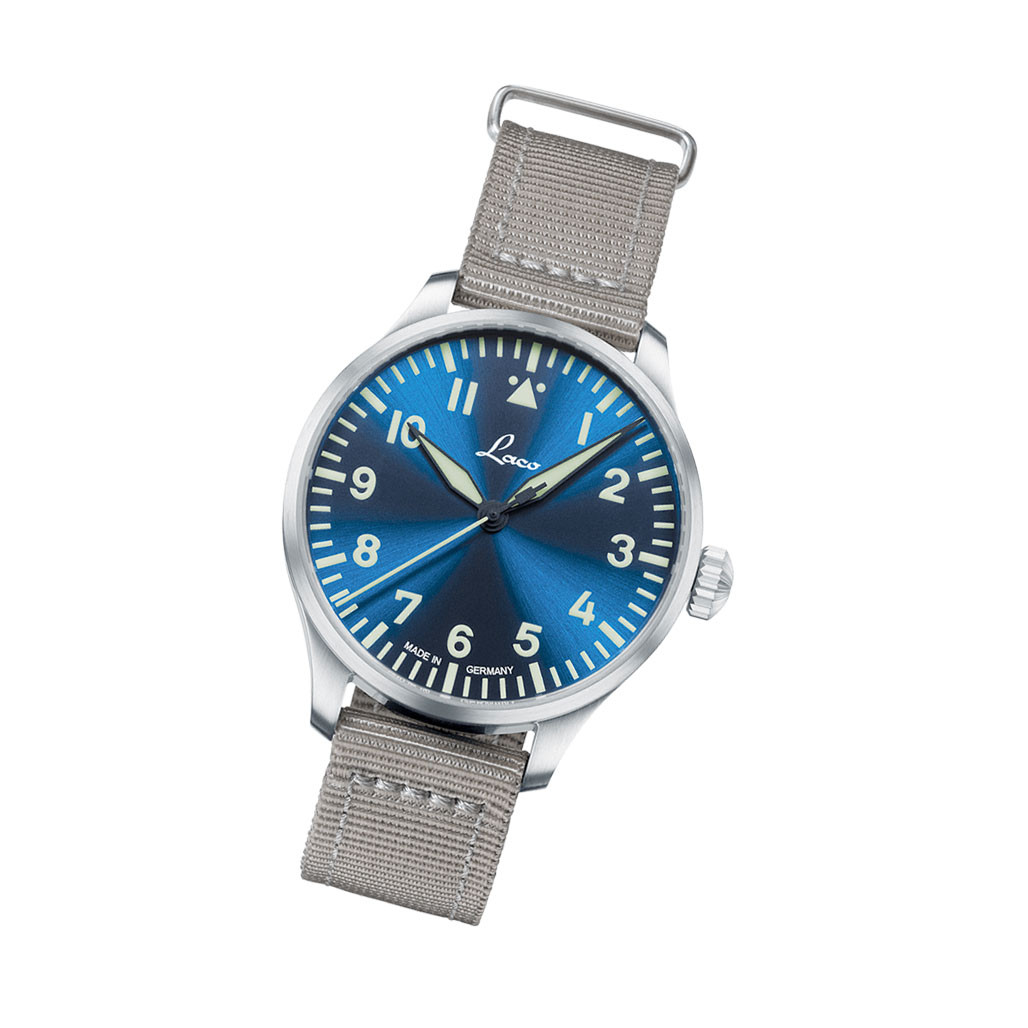 Laco 39mm Augsburg Blaue Stunde Automatic Pilot Watch #862102.2
