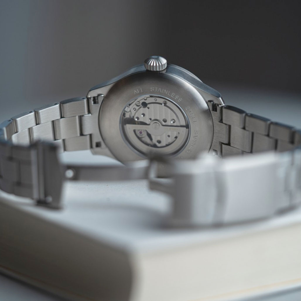 Laco 39mm Aachen Blaue Stunde Automatic Pilot Watch on Bracelet