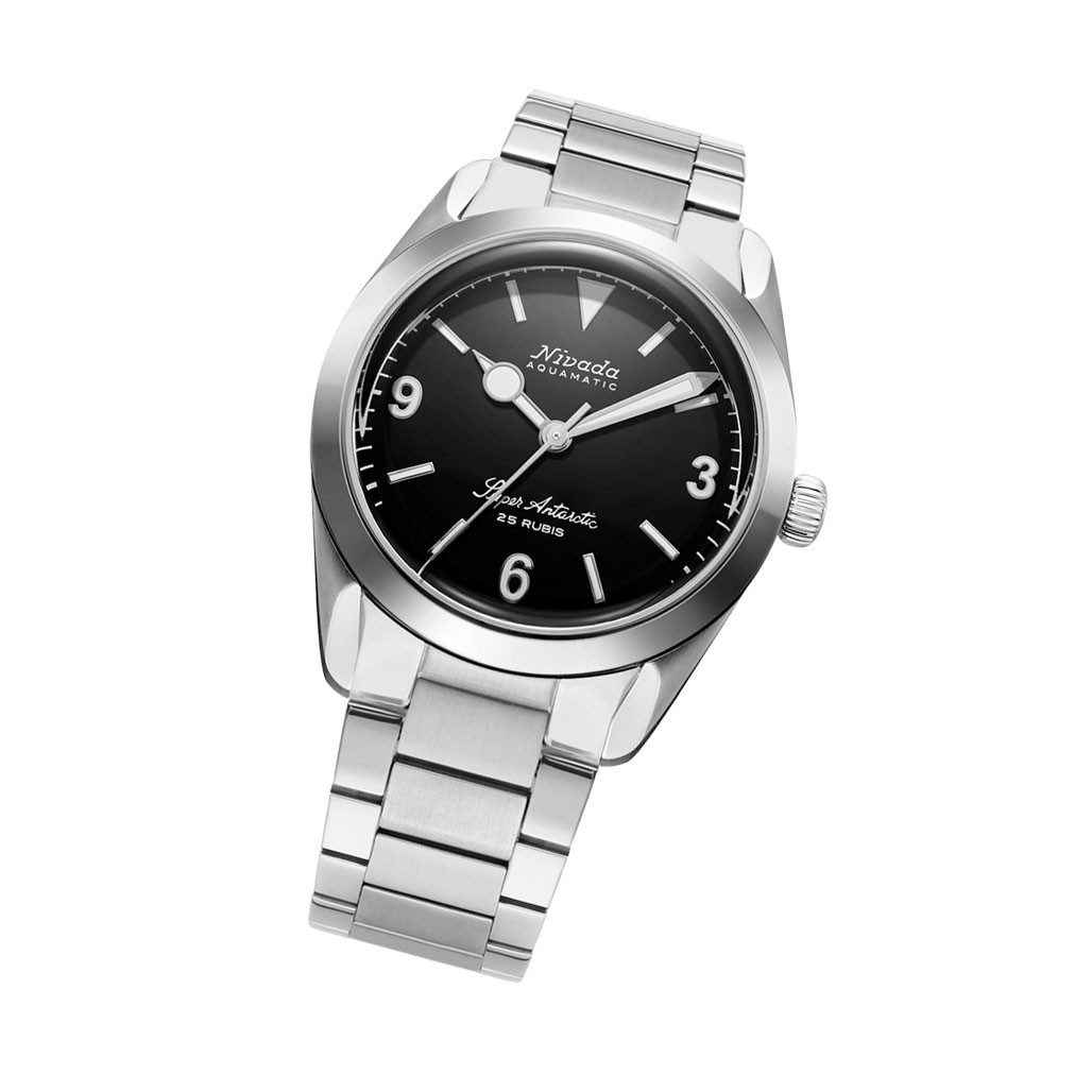 Nivada Grenchen Super Antarctic Black Dial Watch #32039A20