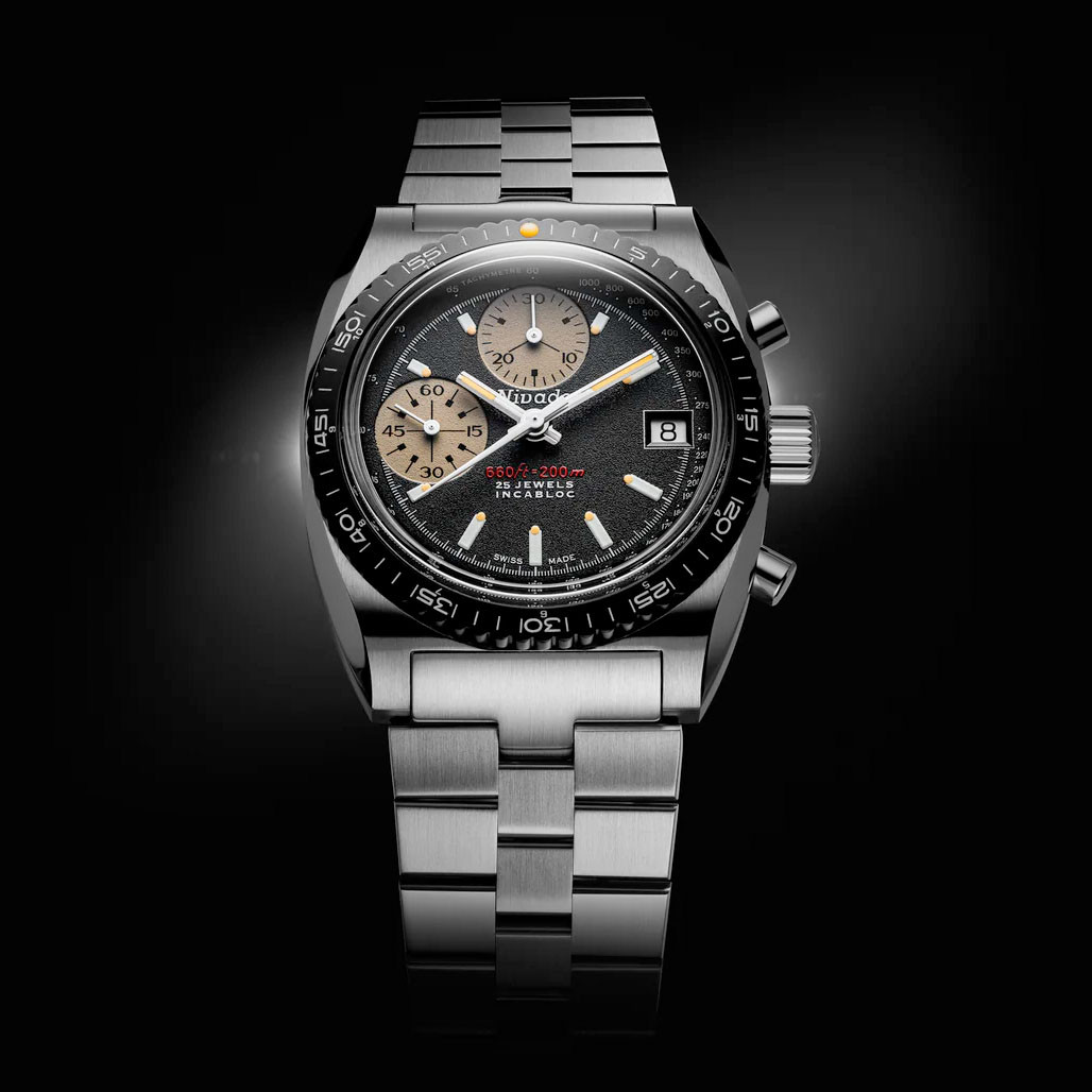 Nivada Grenchen Autochron Watch with Black Dial #77002A45