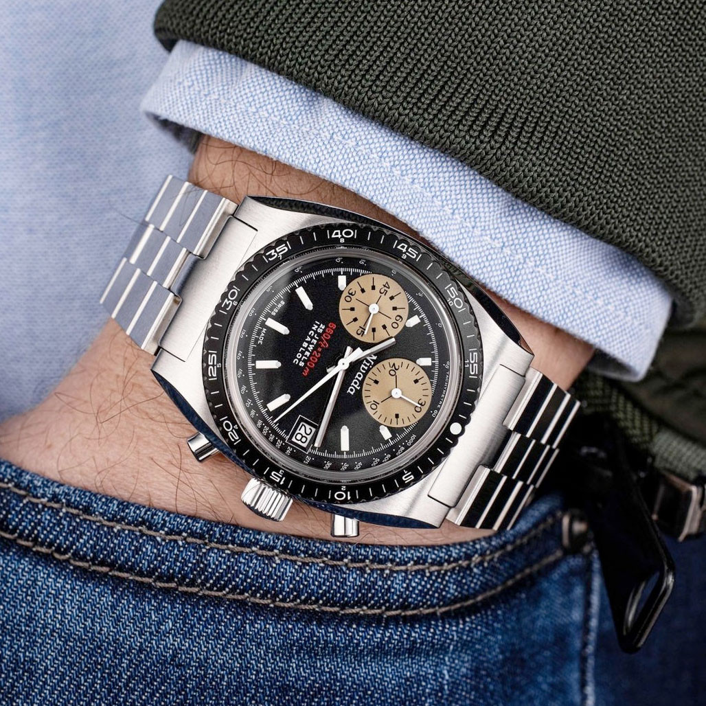 Nivada Grenchen Autochron Watch with Black Dial #77002A45