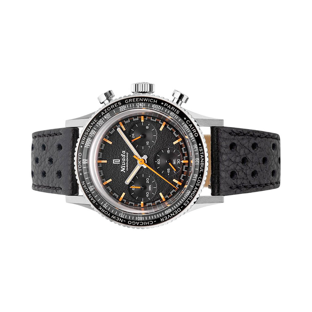 Nivada Grenchen Chronoking Mecaquartz with Interchangeable Bezel