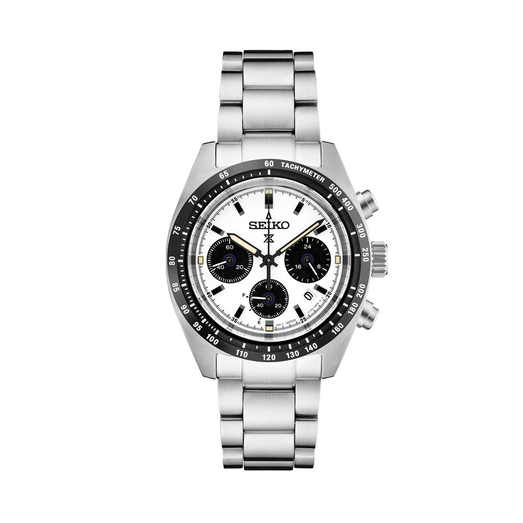 Seiko Prospex Speedtimer Solar Chronograph with White Dial #SSC961