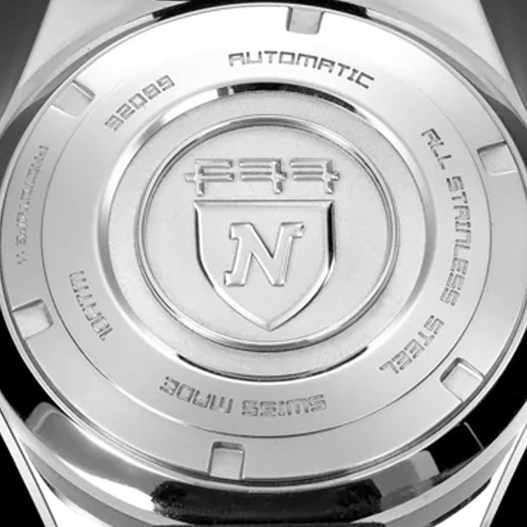 Nivada Grenchen 37mm F77 Watch with Black Tapisserie Dial#69000A77