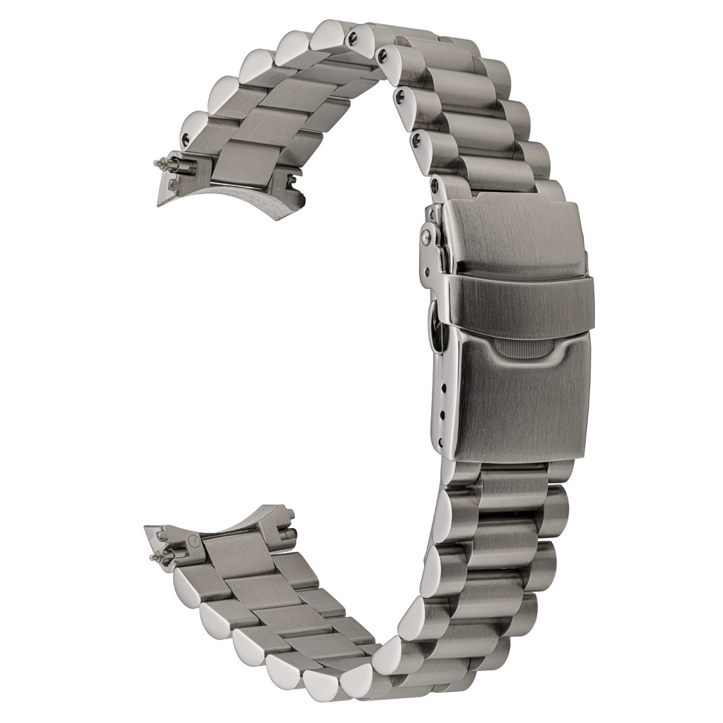 Islander 18mm Brushed Solid-Link Bracelet for Seiko SNKL23 Watch