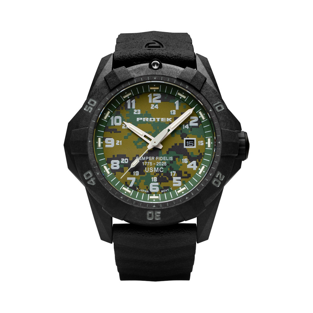 Protek Carbon Composite Dive Watch USMC 250th Anniversary #PT1015SFC