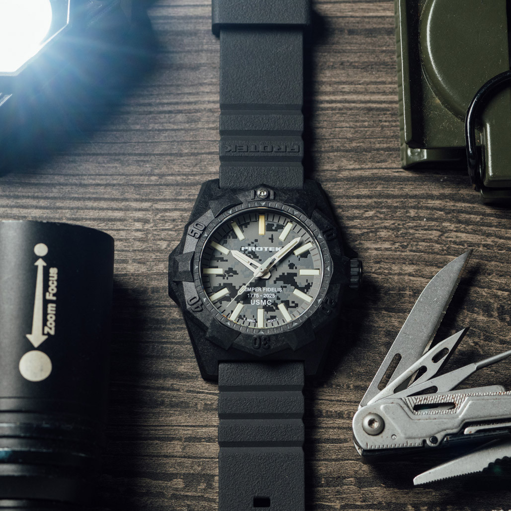 ProTek Aggressor Carbon USMC 250th Anniversary Watch with Grey