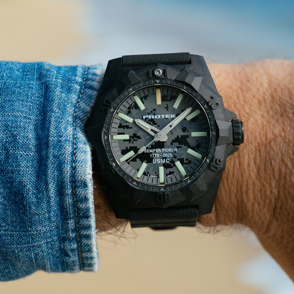 ProTek Aggressor Carbon USMC 250th Anniversary Watch with Grey