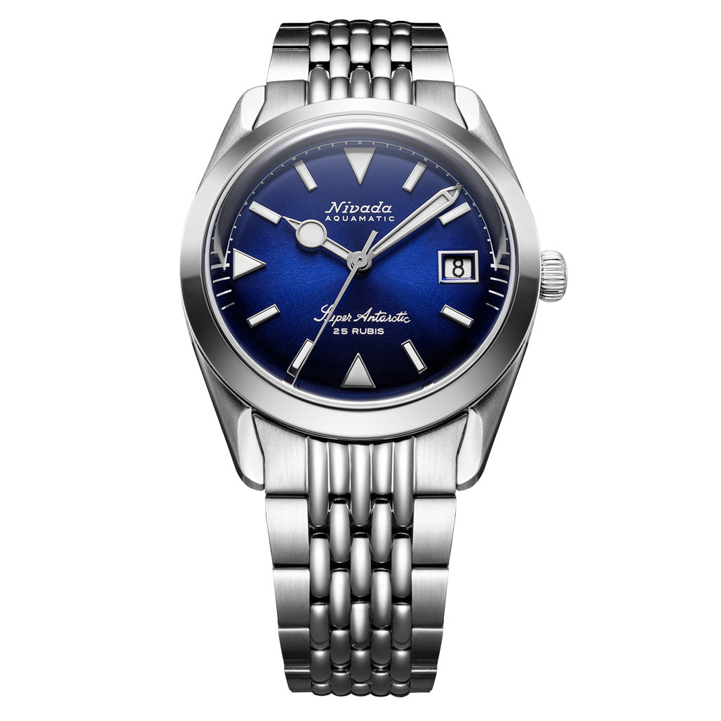una cool　アガット　 2021　Winter　Limited Nivada Grenchen 38mm Super Antarctic Blue with Date #32076A04