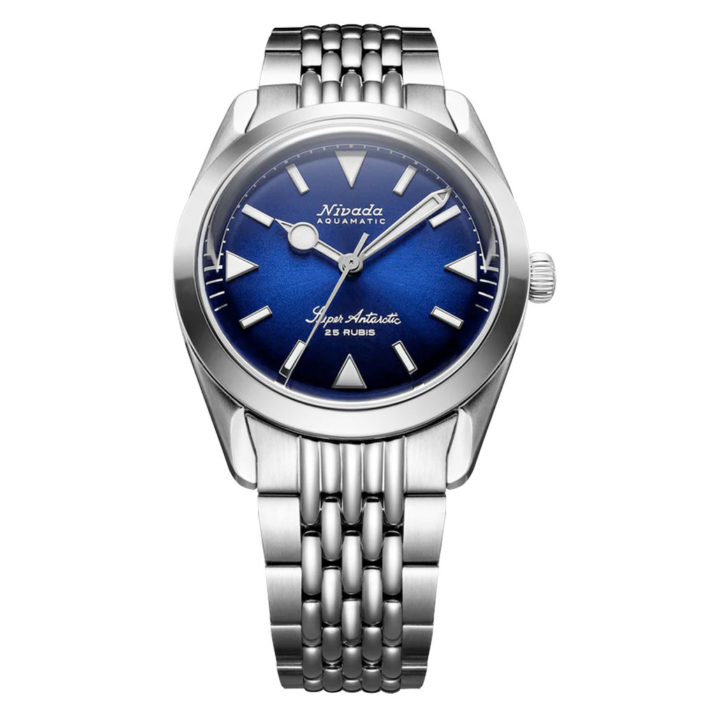 Nivada Grenchen 38mm Super Antarctic Blue without Date #32075A04