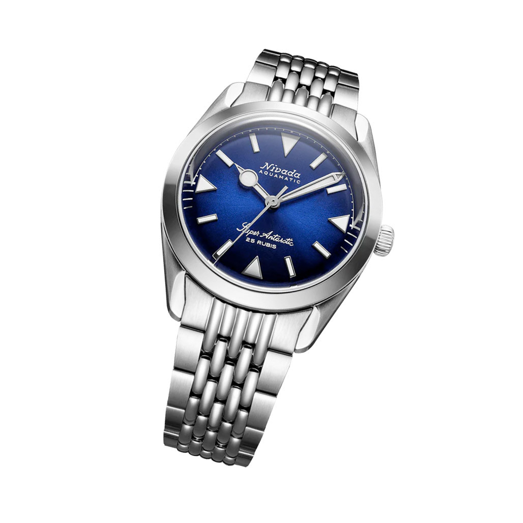 Nivada Grenchen 38mm Super Antarctic Blue without Date #32075A04