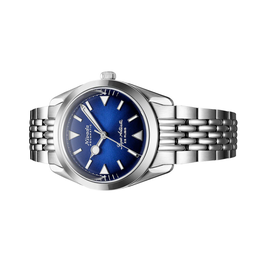 Nivada Grenchen 38mm Super Antarctic Blue without Date #32075A04