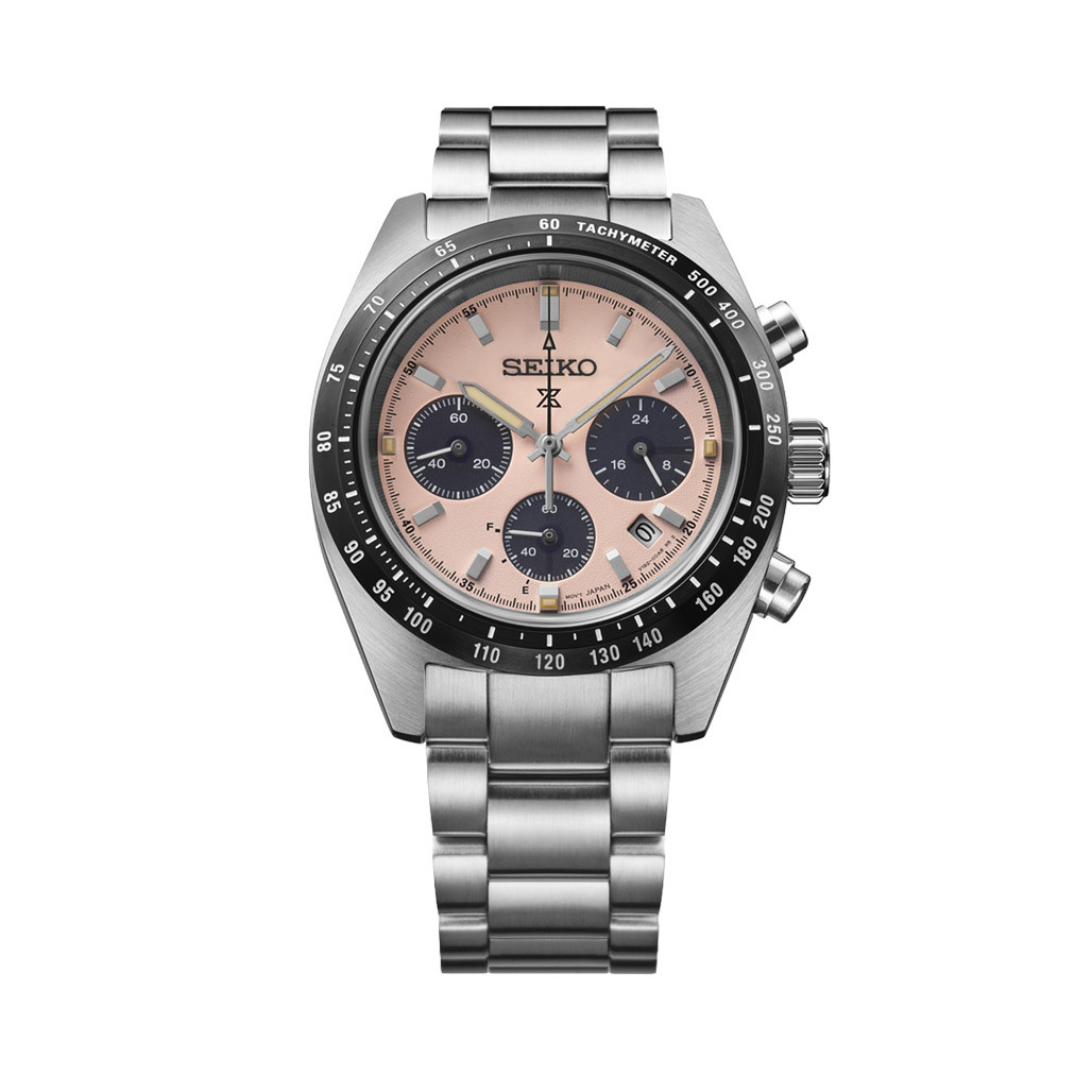 ポコと Seiko Prospex Speedtimer Solar Chronograph with Pink Dial #SSC963