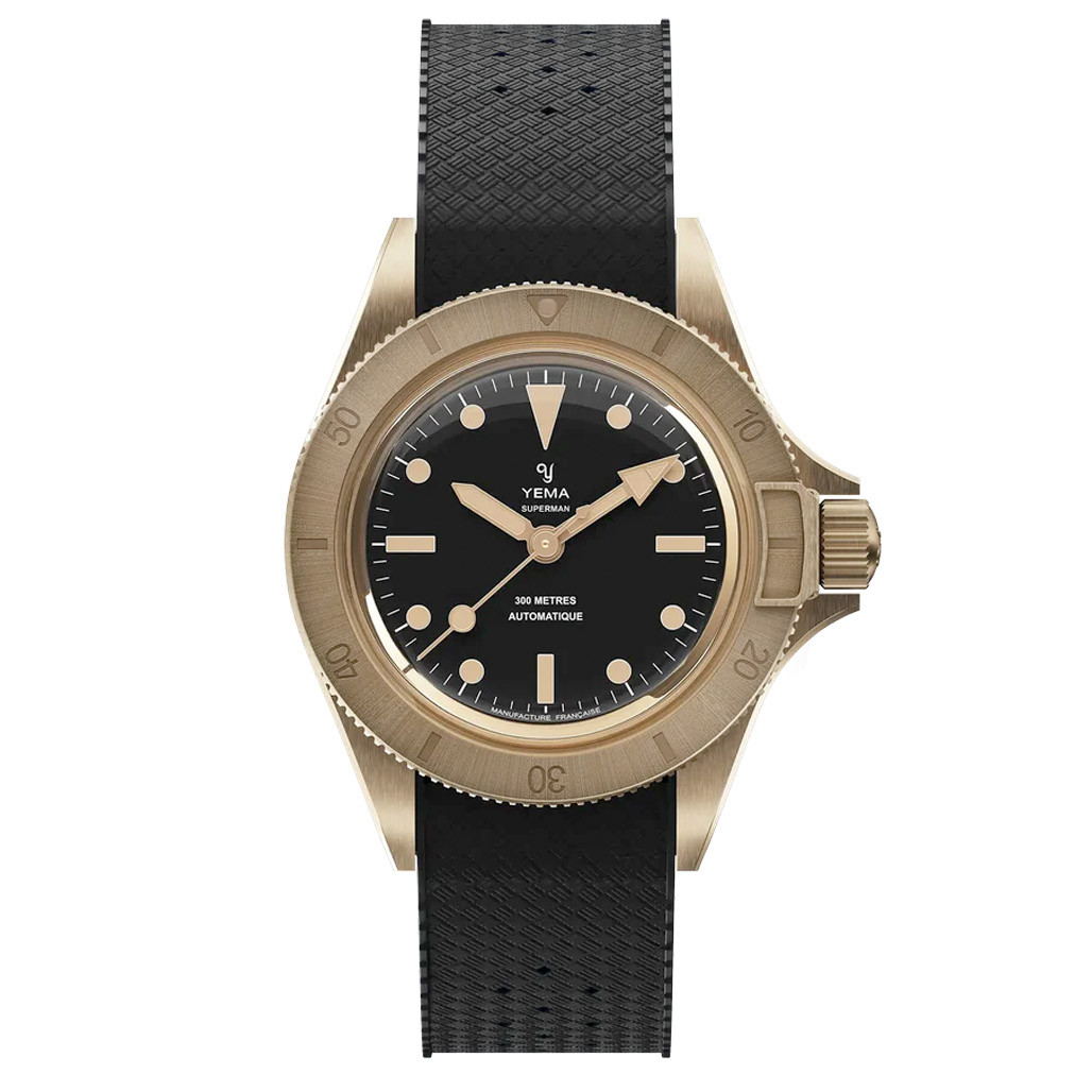 Yema 39mm Superman Bronze CMM.10 Black Limited Edition on FKM