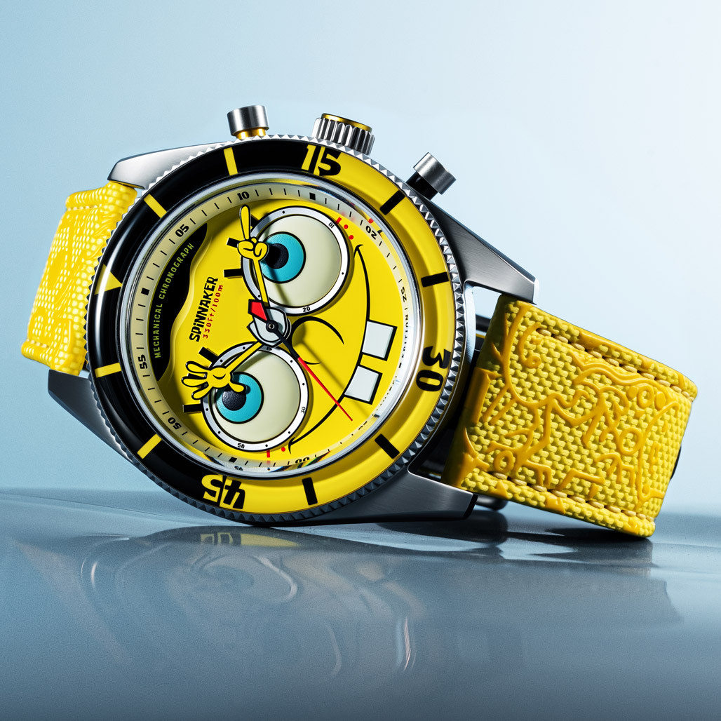 Spinnaker x Sponge Bob Eye Spy Yellow Mechanical Chronograph #SP